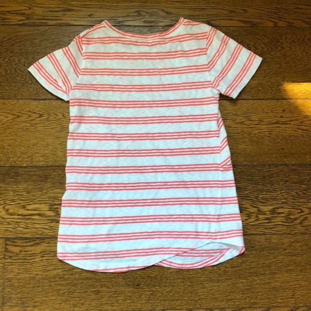 J. Crew Striped Wrap Design Structured Tee Xxs - image 4
